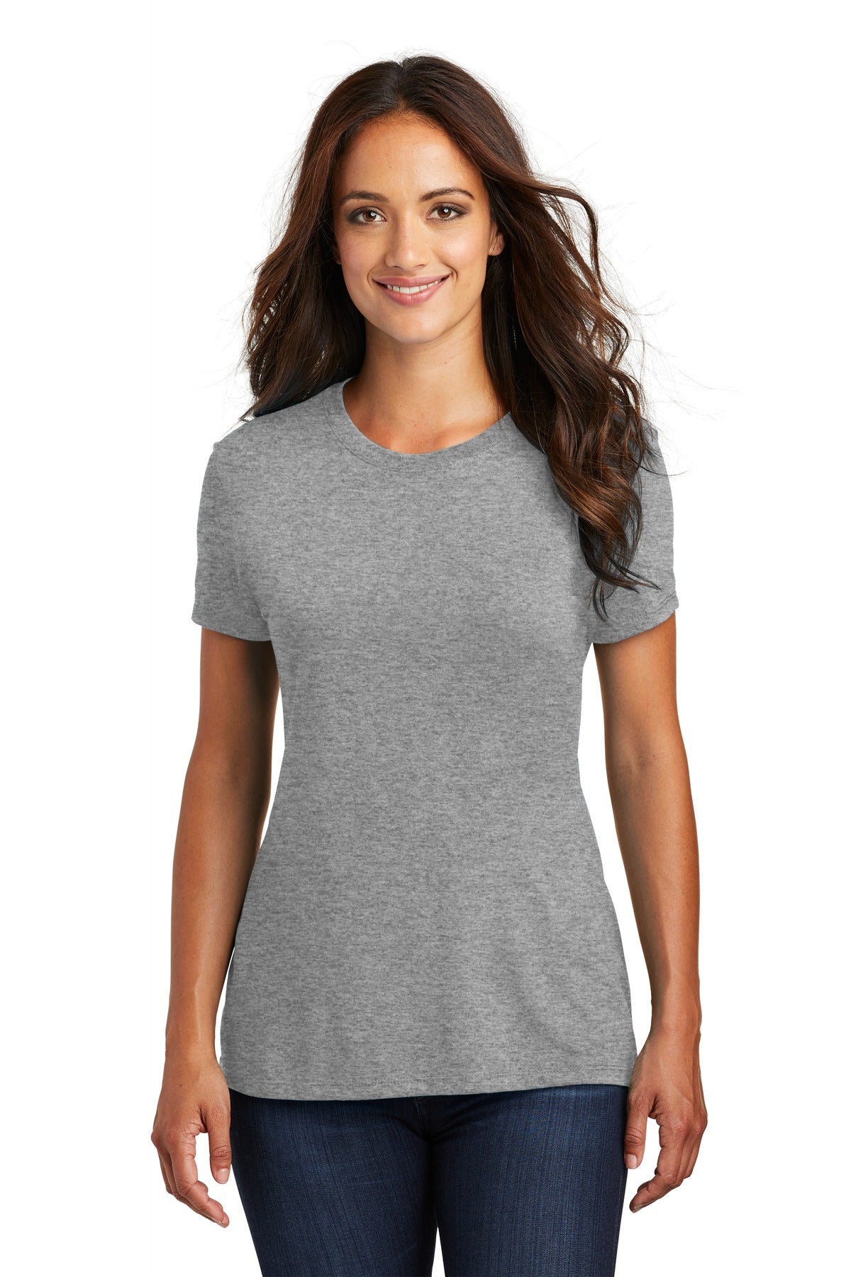 District  Women's Perfect Tri Tee. DM130L Grey Frost