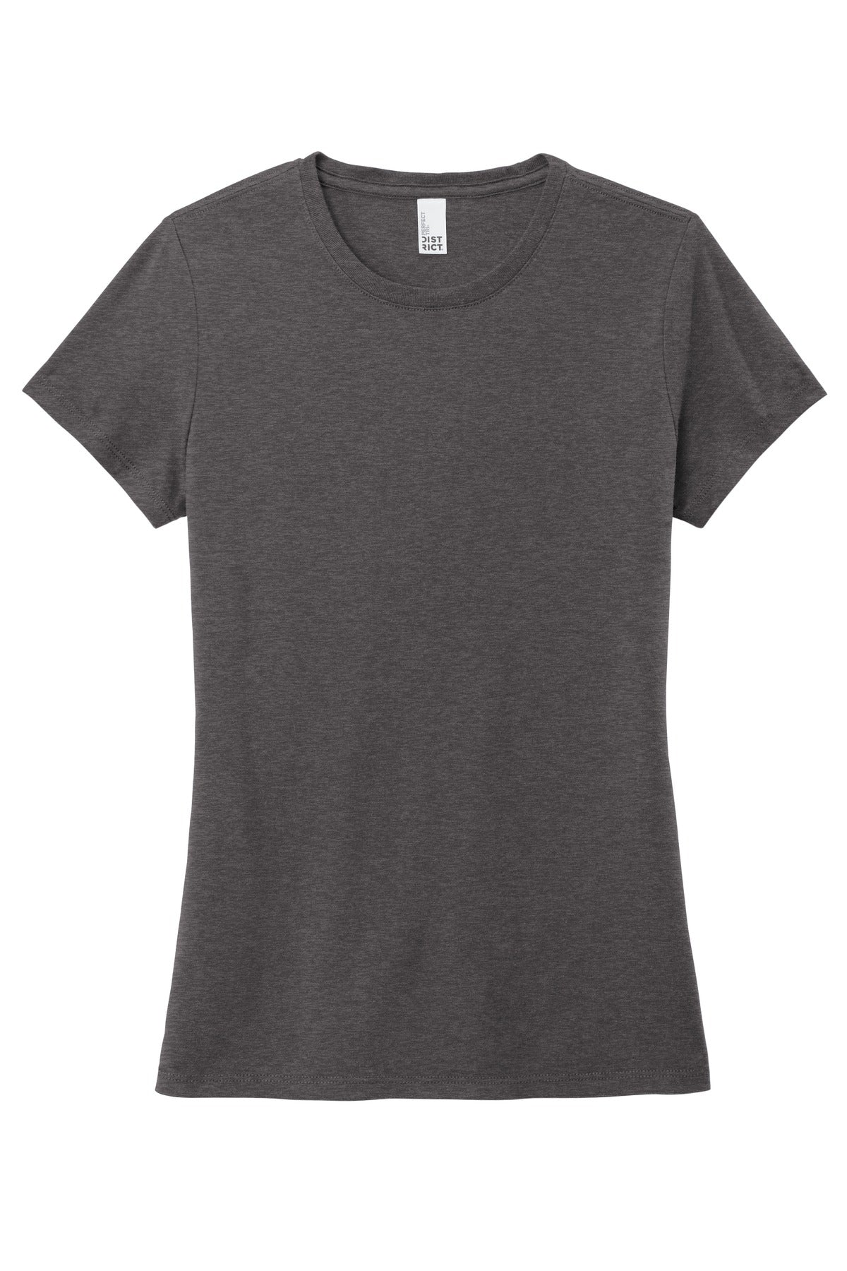 District  Women's Perfect Tri Tee. DM130L Heathered Charcoal