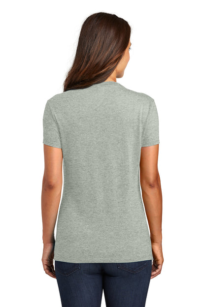 Custom Embroidered District  Women's Perfect Tri Tee. DM130L,Heathered Grey