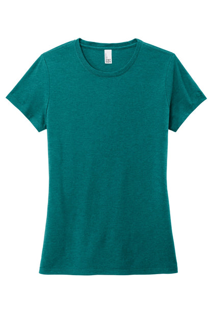 District  Women's Perfect Tri Tee. DM130L Heathered Teal