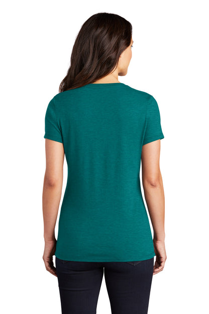 Custom Embroidered District  Women's Perfect Tri Tee. DM130L,Heathered Teal