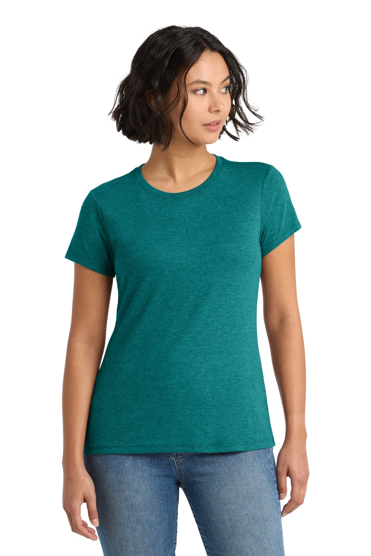 Custom Embroidered District Clothing in Heathered Teal