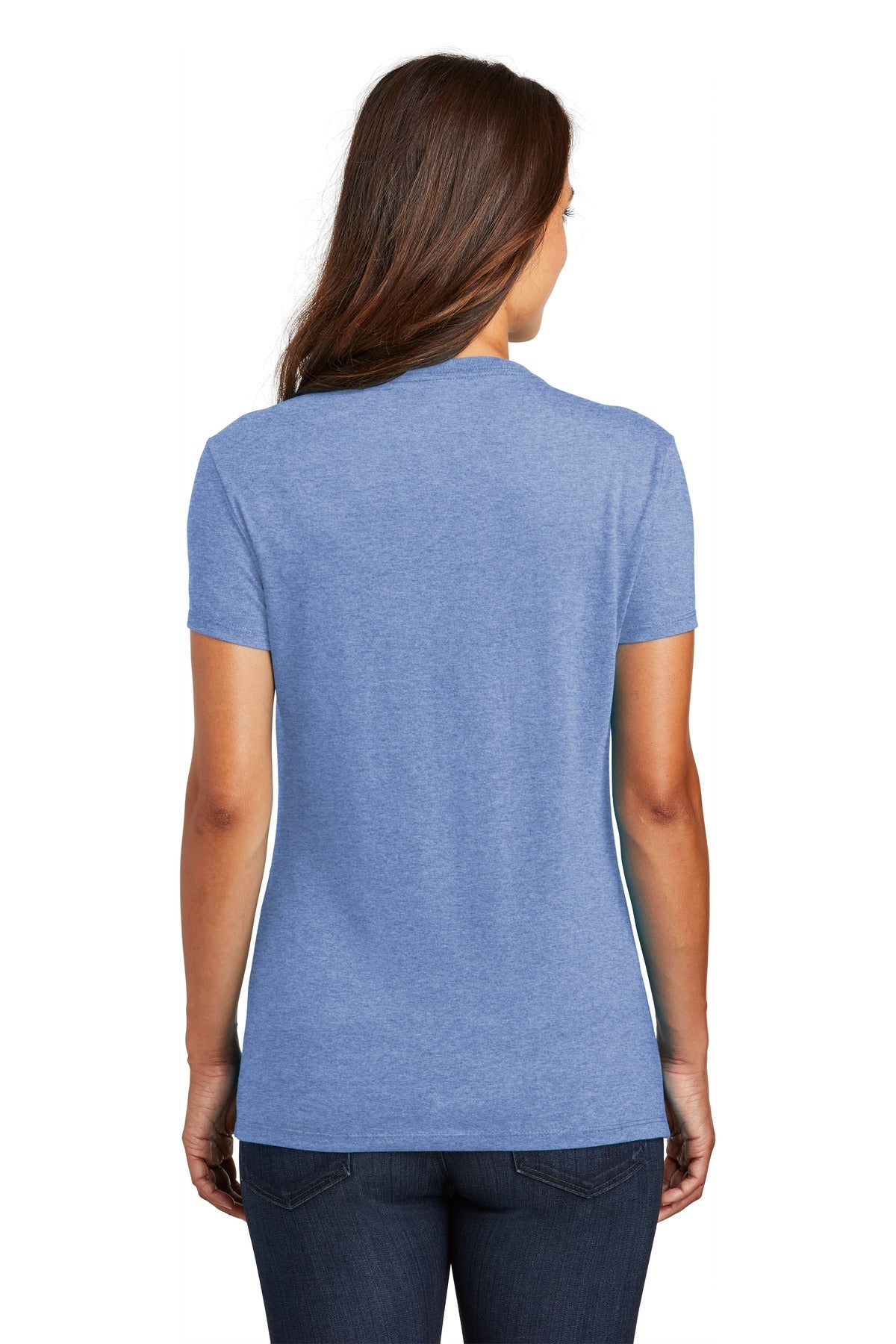 Custom Embroidered District  Women's Perfect Tri Tee. DM130L,Maritime Frost