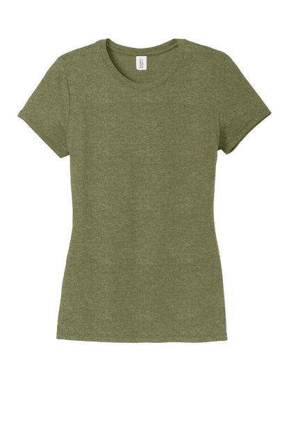 District  Women's Perfect Tri Tee. DM130L Military Green Frost