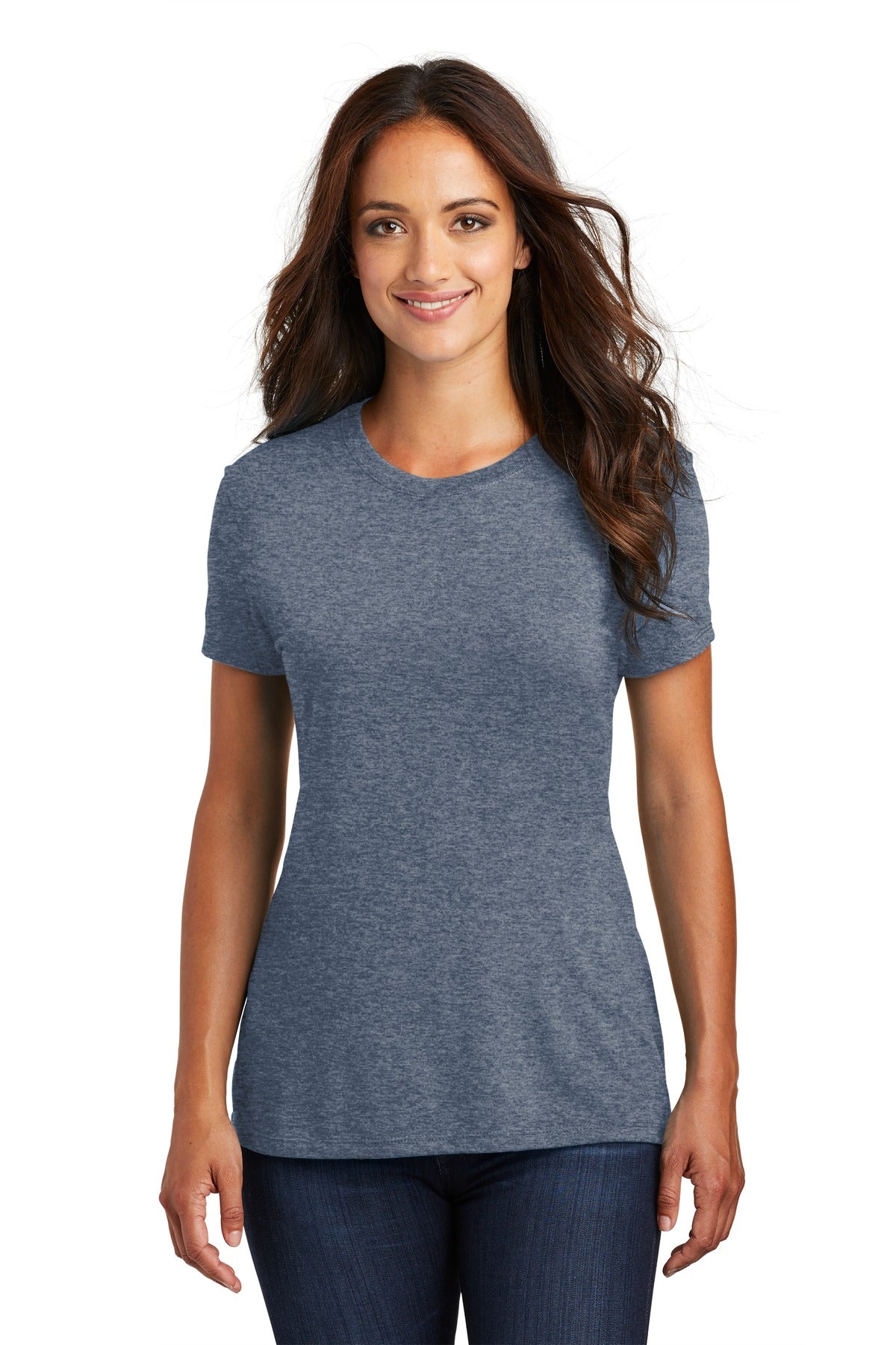District  Women's Perfect Tri Tee. DM130L Navy Frost