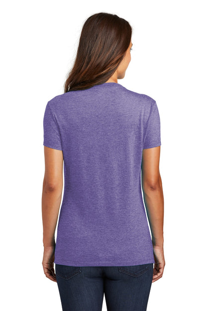 Custom Embroidered District  Women's Perfect Tri Tee. DM130L,Purple Frost