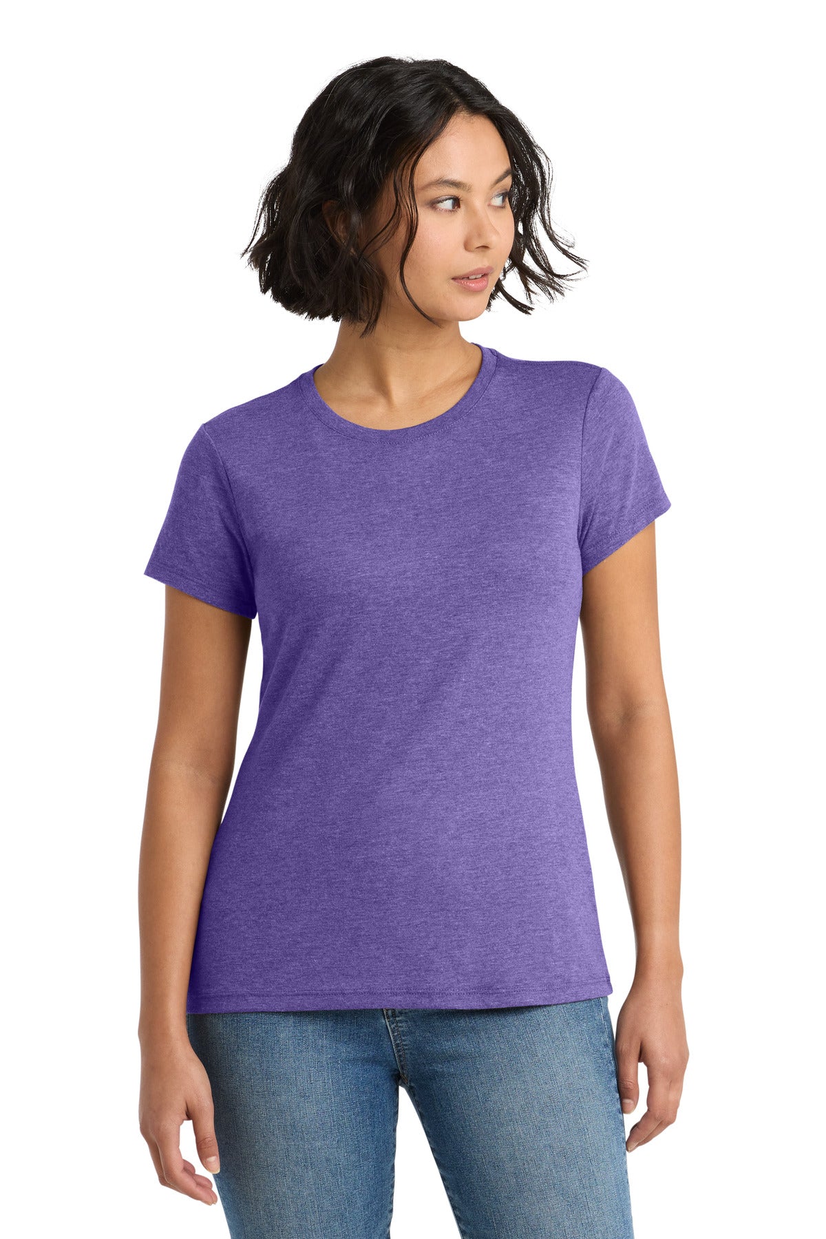 Custom Embroidered District Clothing in Purple Frost