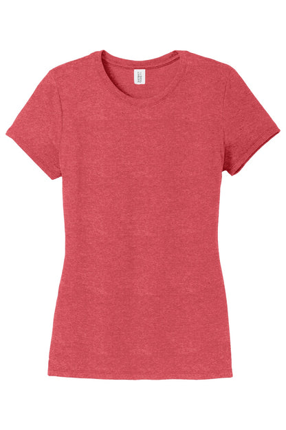 District  Women's Perfect Tri Tee. DM130L Red Frost