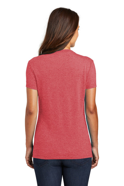 Custom Embroidered District  Women's Perfect Tri Tee. DM130L,Red Frost