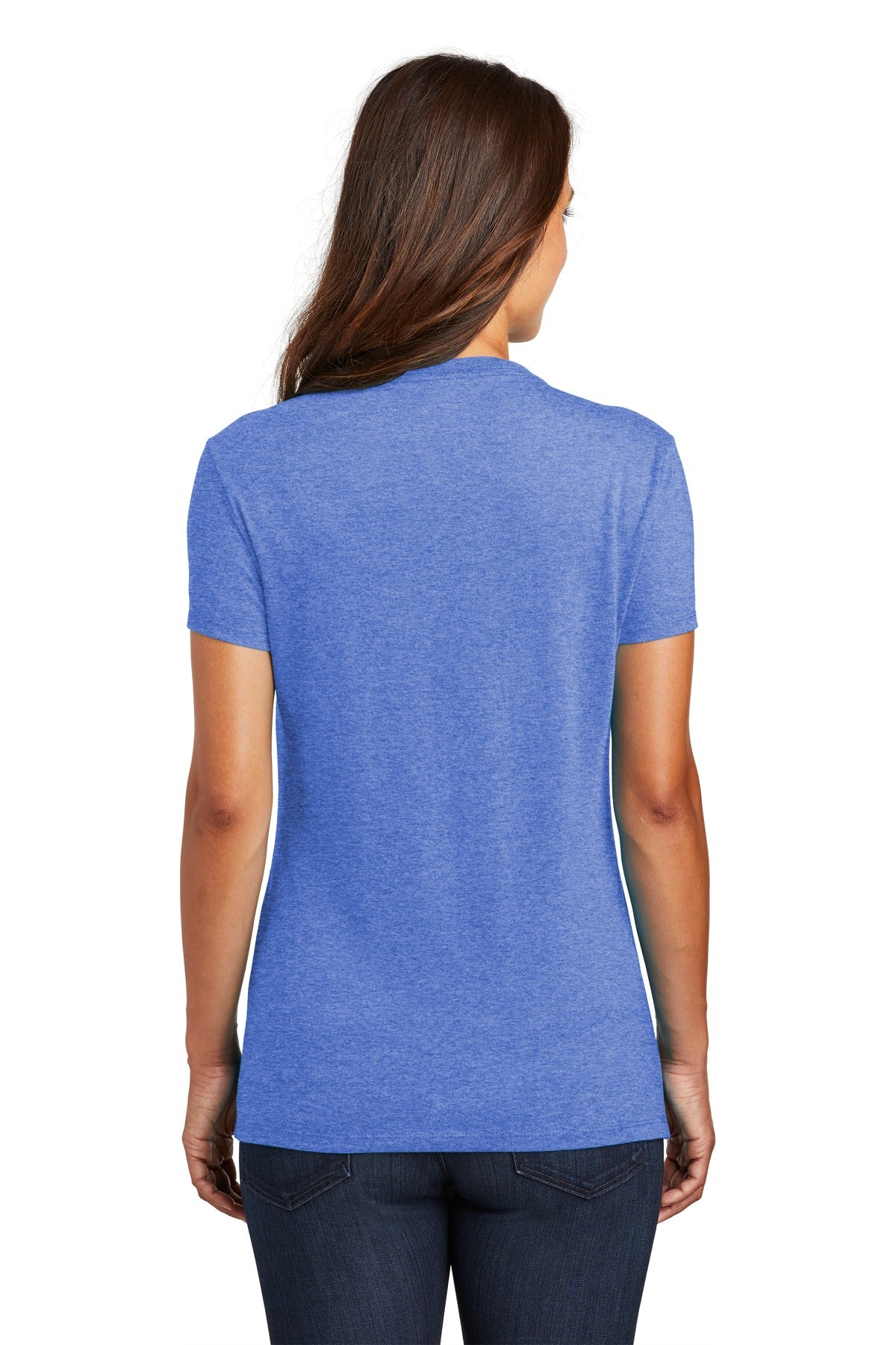 Custom Embroidered District  Women's Perfect Tri Tee. DM130L,Royal Frost