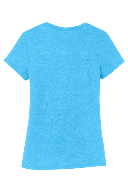 District  Women's Perfect Tri Tee. DM130L Turquoise Frost