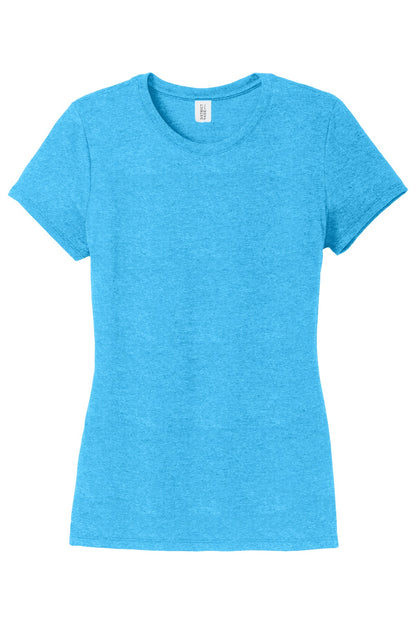 District  Women's Perfect Tri Tee. DM130L Turquoise Frost