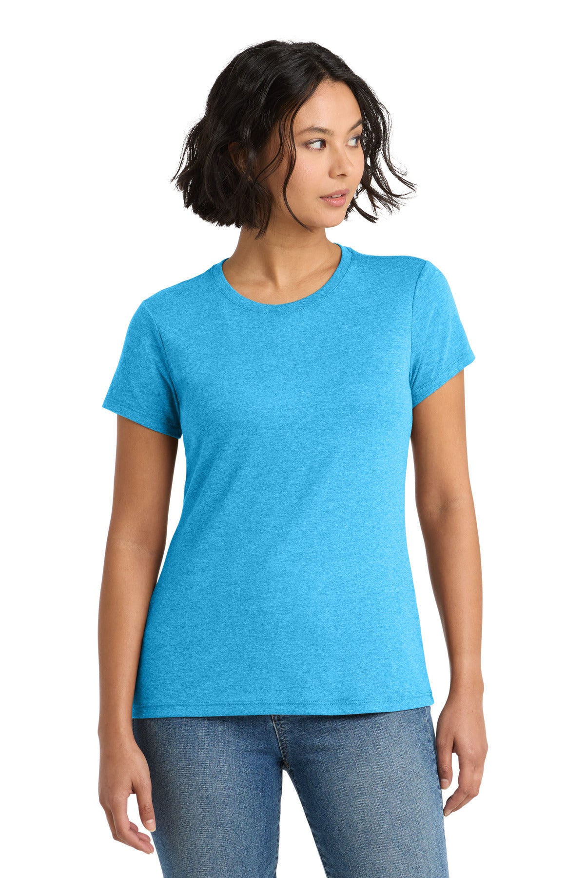 Custom Embroidered District Clothing in Turquoise Frost