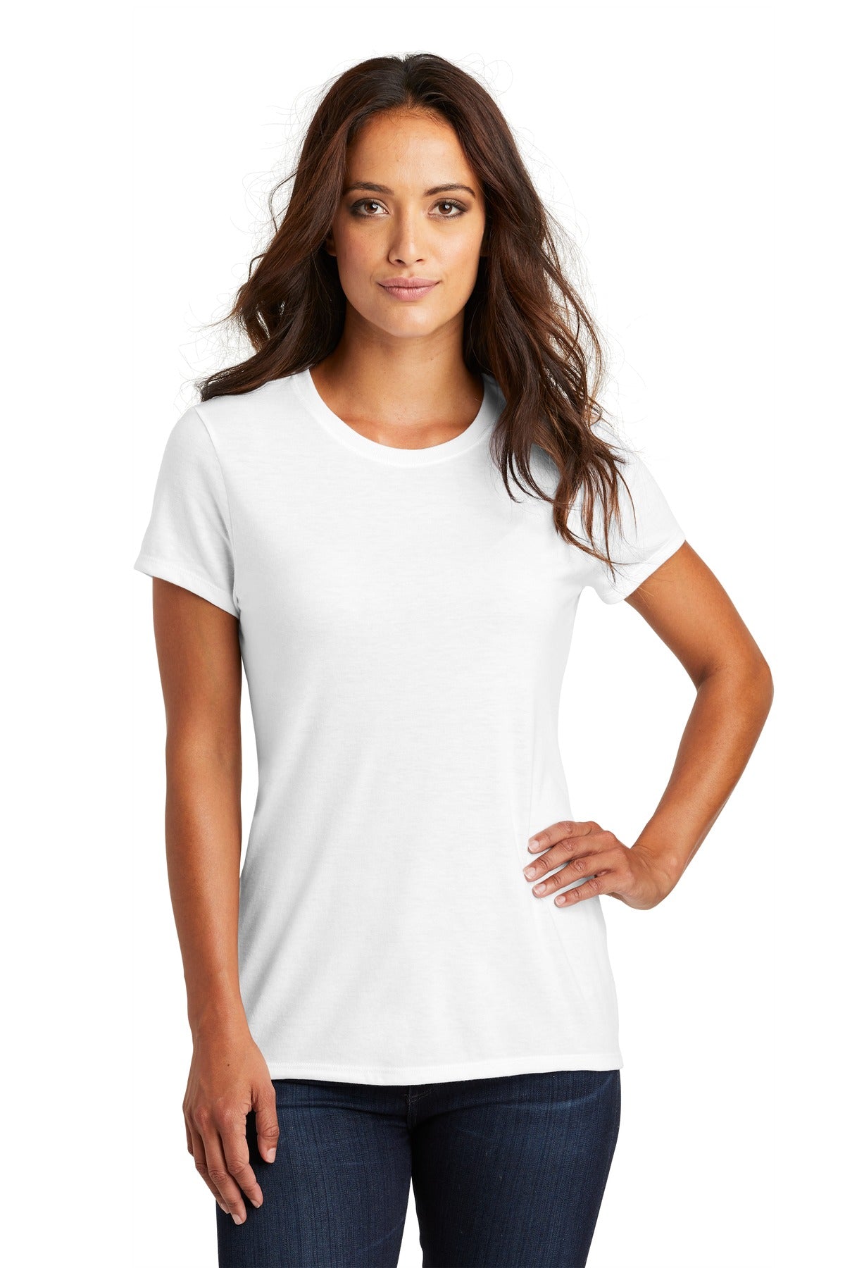 District  Women's Perfect Tri Tee. DM130L White
