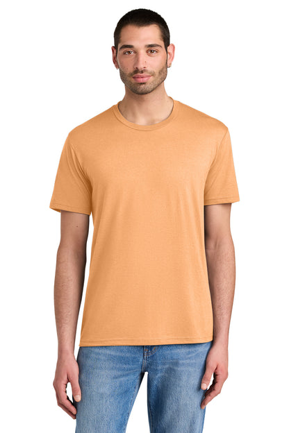 Custom Embroidered District T-Shirts  in Apricot