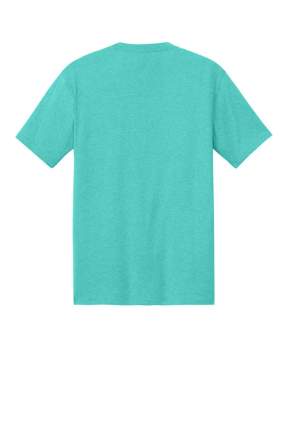 Custom Embroidered District T-Shirts  in Aqua Heather