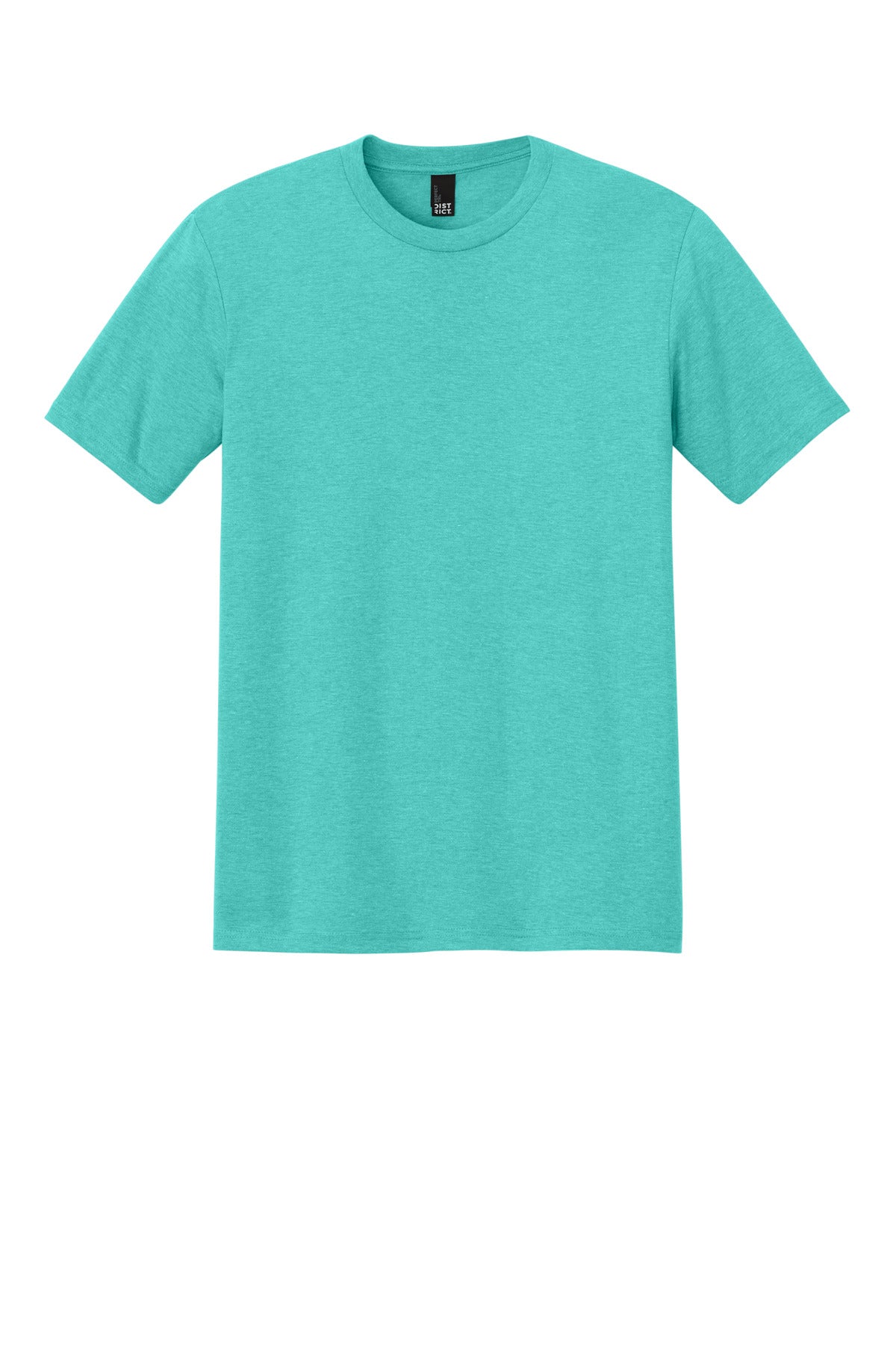 Custom Embroidered District T-Shirts  in Aqua Heather