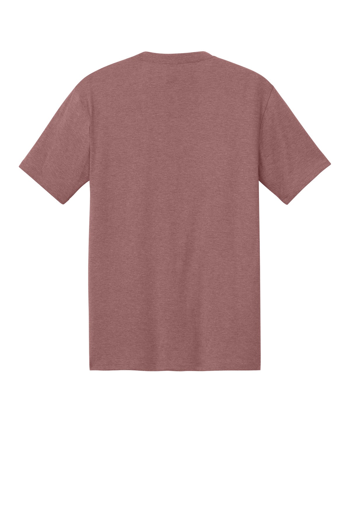 Custom Embroidered District T-Shirts  in Blush Frost