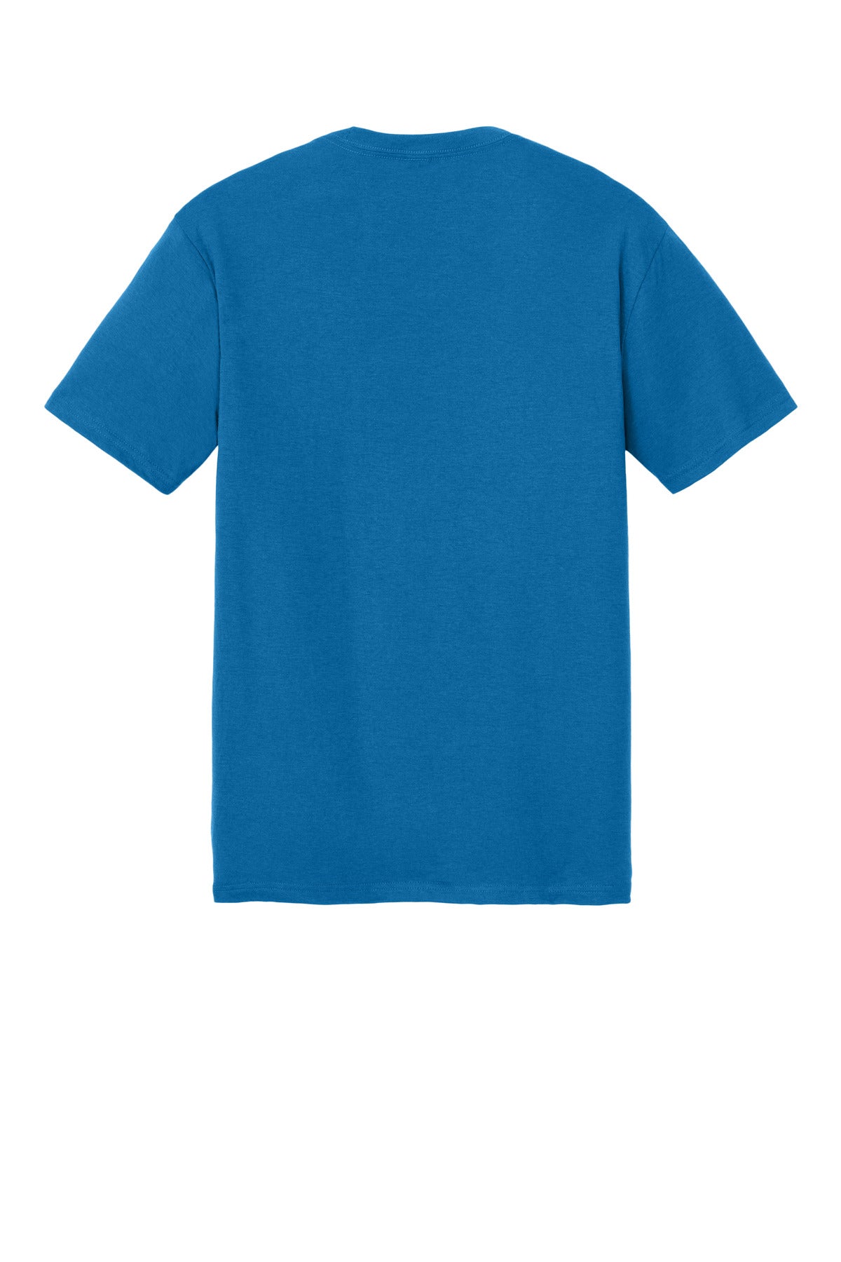 Custom Embroidered District T-Shirts  in Bright Blue