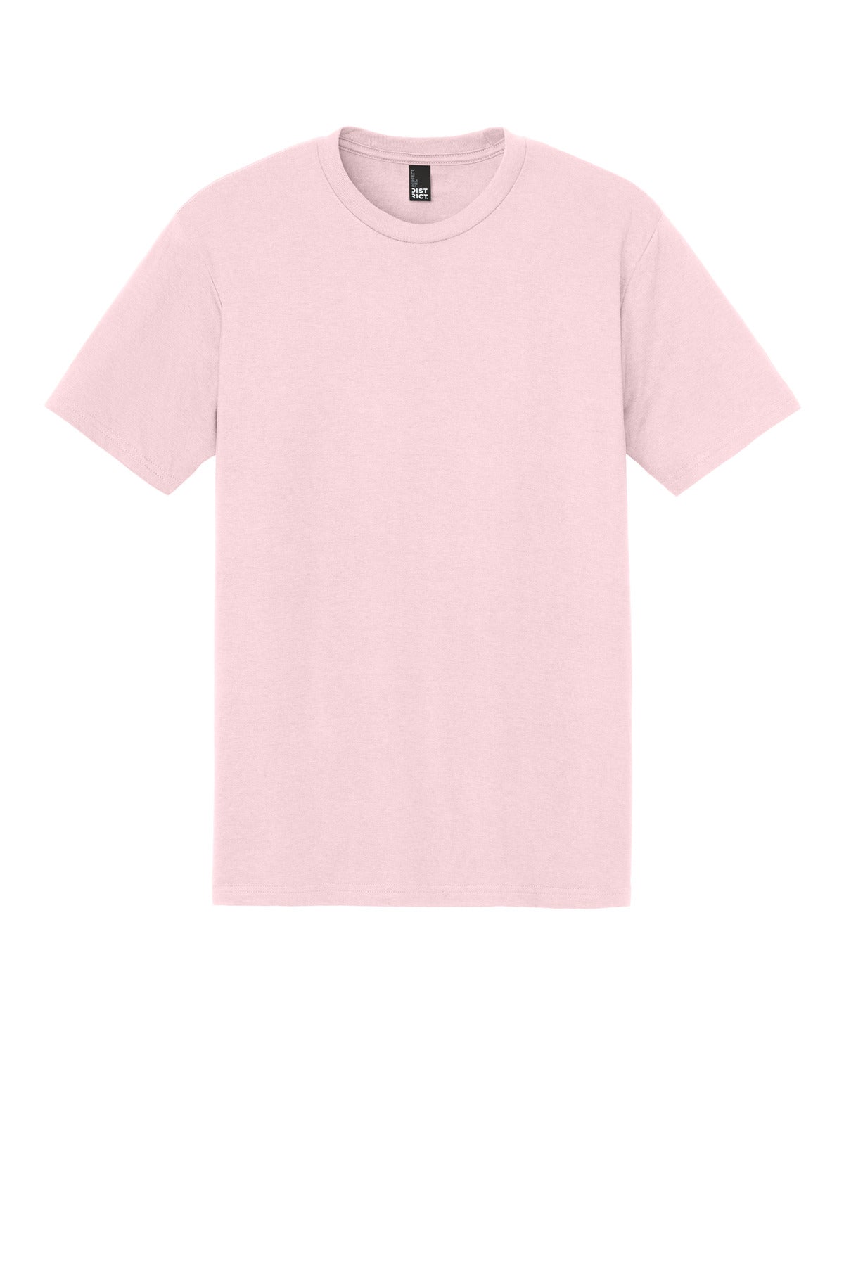 Custom Embroidered District T-Shirts  in Carnation Pink