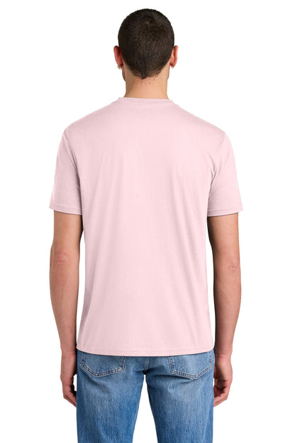 Custom Embroidered District T-Shirts  in Carnation Pink