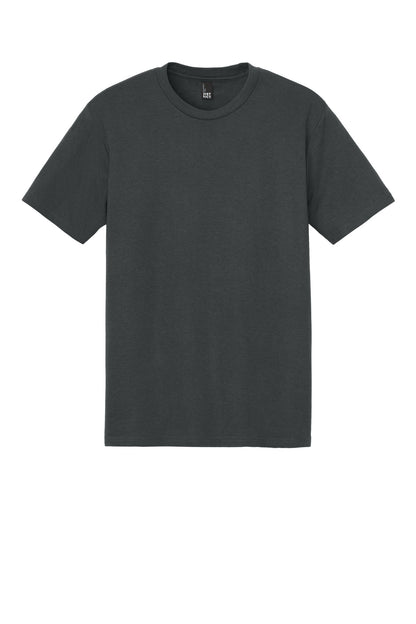 Custom Embroidered District T-Shirts  in Charcoal