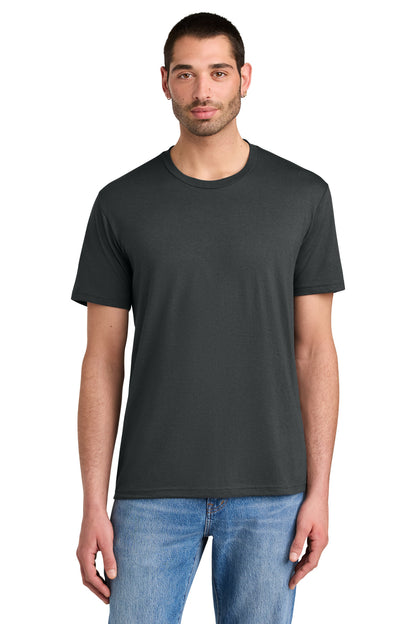 Custom Embroidered District T-Shirts  in Charcoal