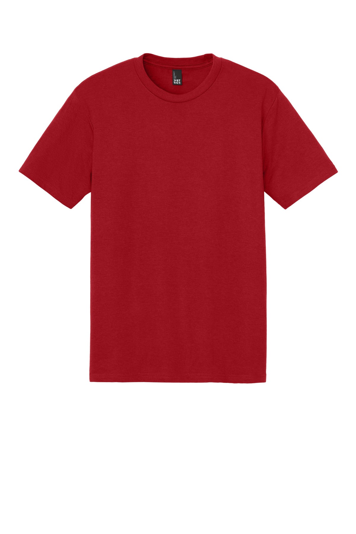 Custom Embroidered District T-Shirts  in Classic Red
