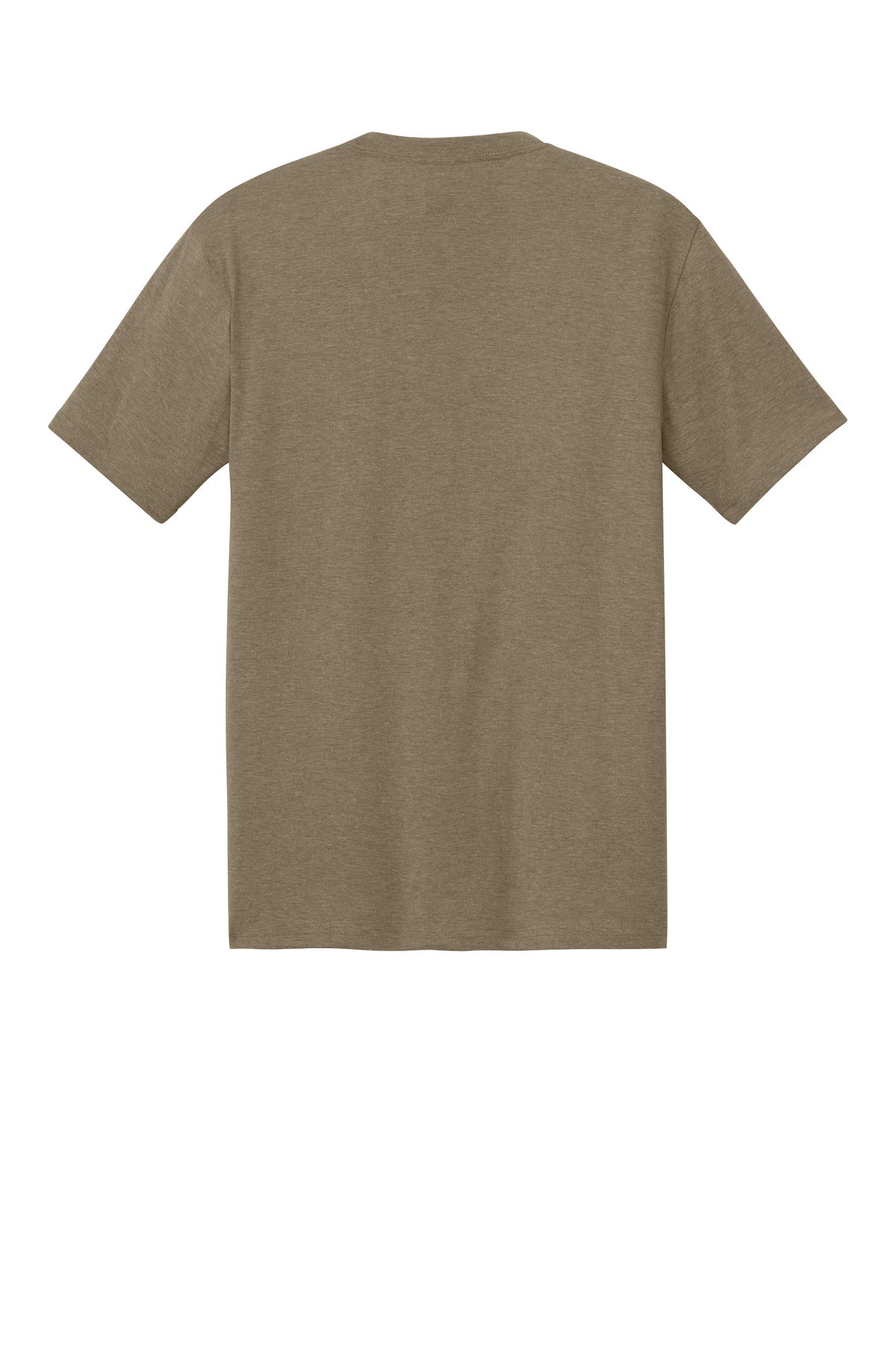 Custom Embroidered District T-Shirts  in Coyote Brown Heather