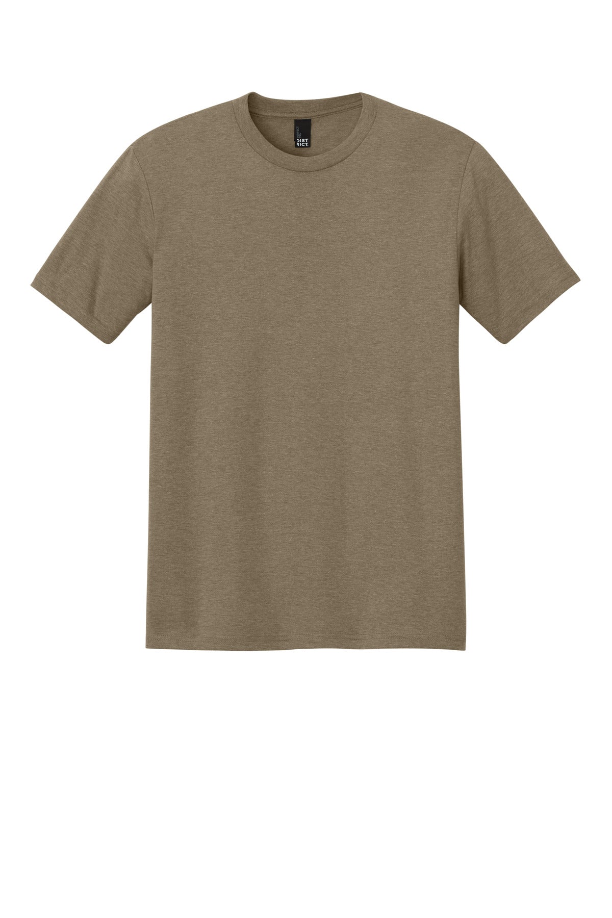 Custom Embroidered District T-Shirts  in Coyote Brown Heather