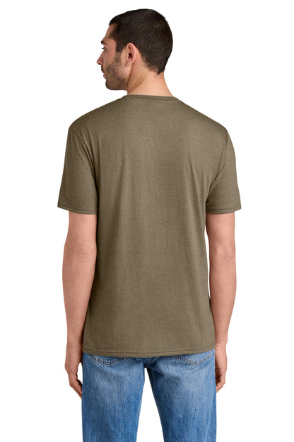 Custom Embroidered District T-Shirts  in Coyote Brown Heather