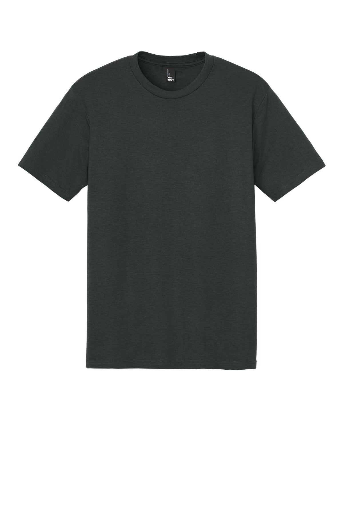 Custom Embroidered District T-Shirts  in Deepest Grey