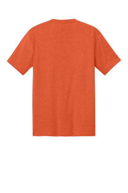 Custom Embroidered District T-Shirts  in Deep Orange Heather