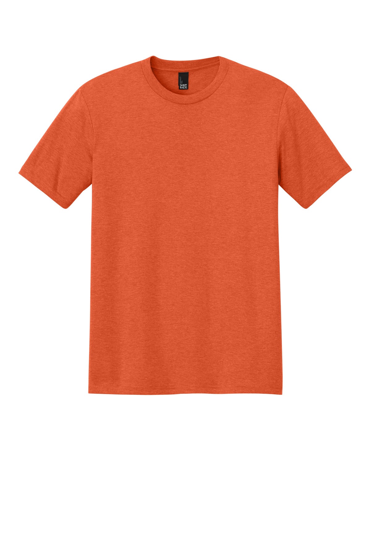 Custom Embroidered District T-Shirts  in Deep Orange Heather