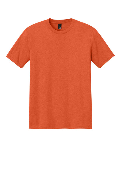 Custom Embroidered District T-Shirts  in Deep Orange Heather