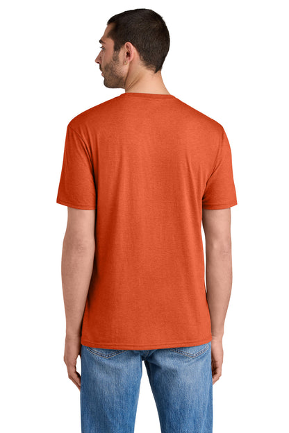 Custom Embroidered District T-Shirts  in Deep Orange Heather