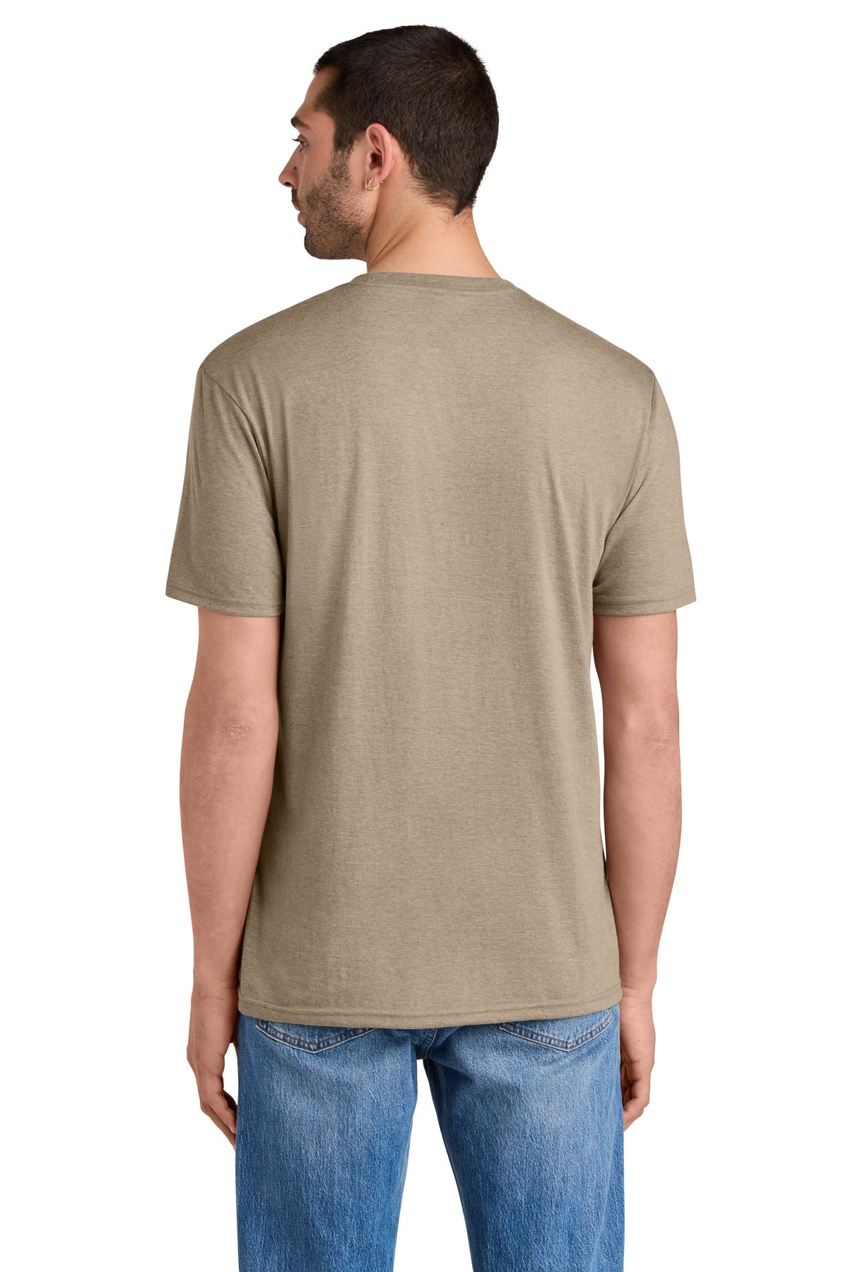 Custom Embroidered District T-Shirts  in Desert Tan Heather