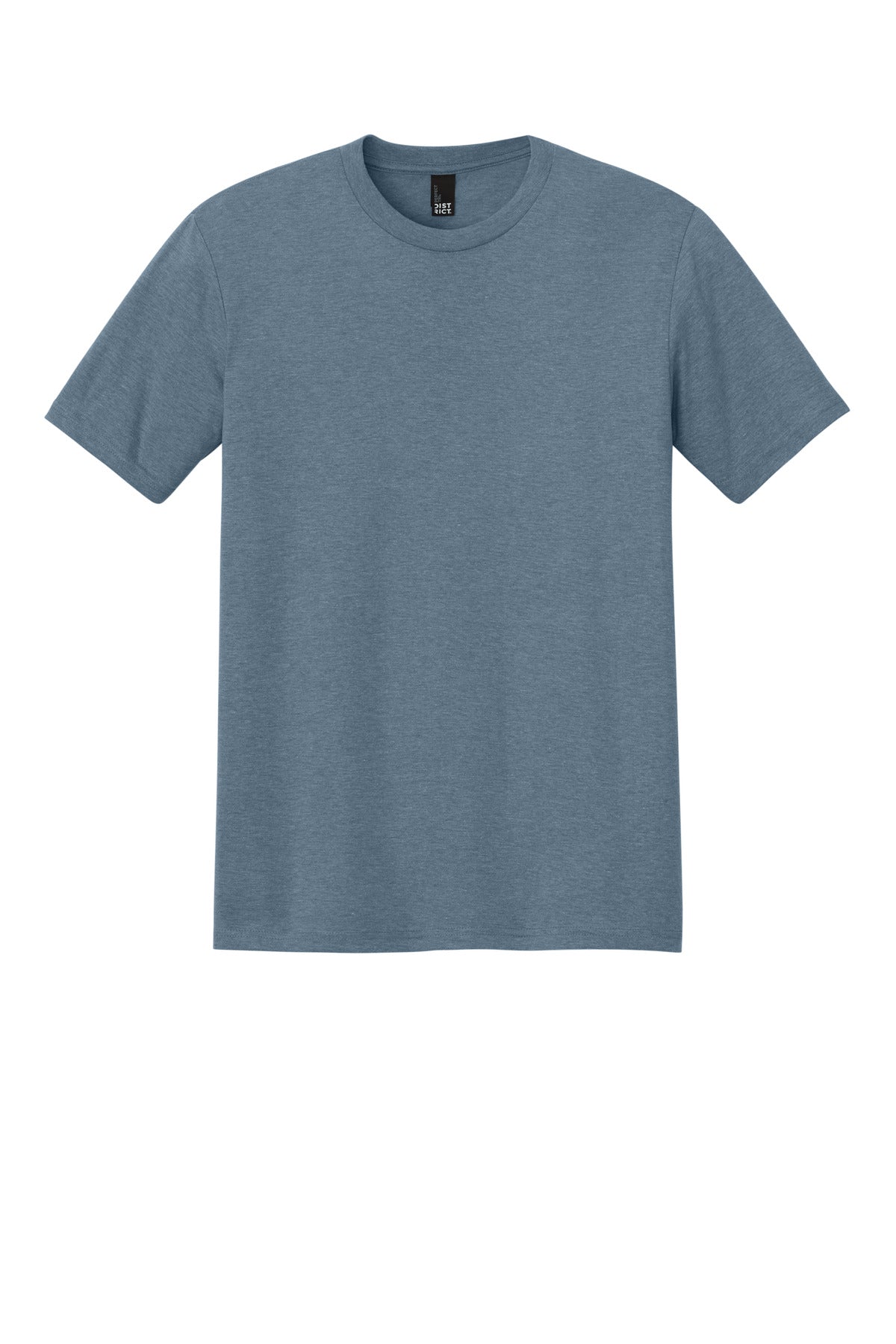 Custom Embroidered District T-Shirts  in Flint Blue Heather