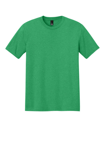 Custom Embroidered District T-Shirts  in Green Frost