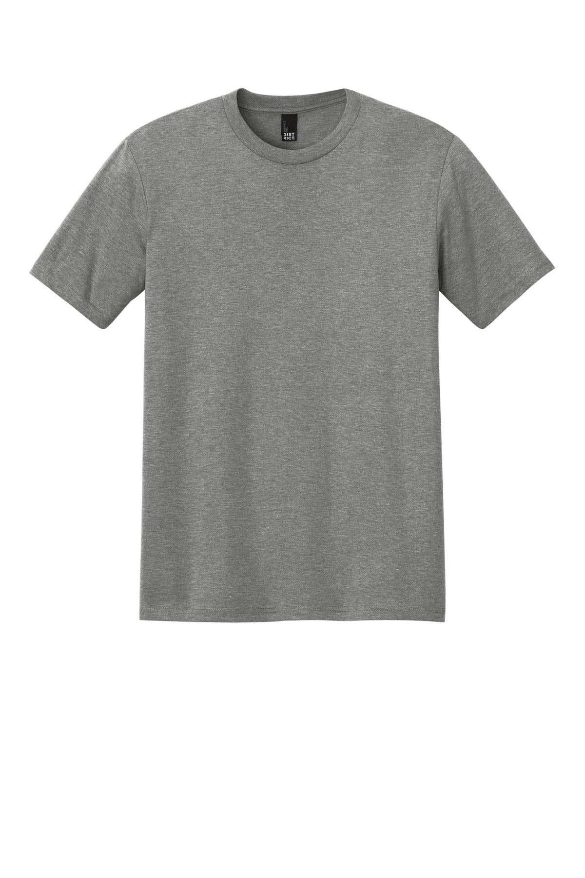 Custom Embroidered District T-Shirts  in Grey Frost