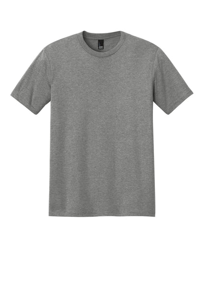 Custom Embroidered District T-Shirts  in Grey Frost