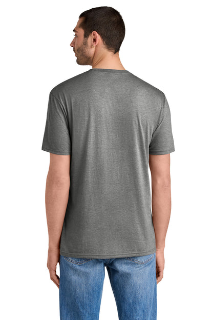 Custom Embroidered District T-Shirts  in Grey Frost