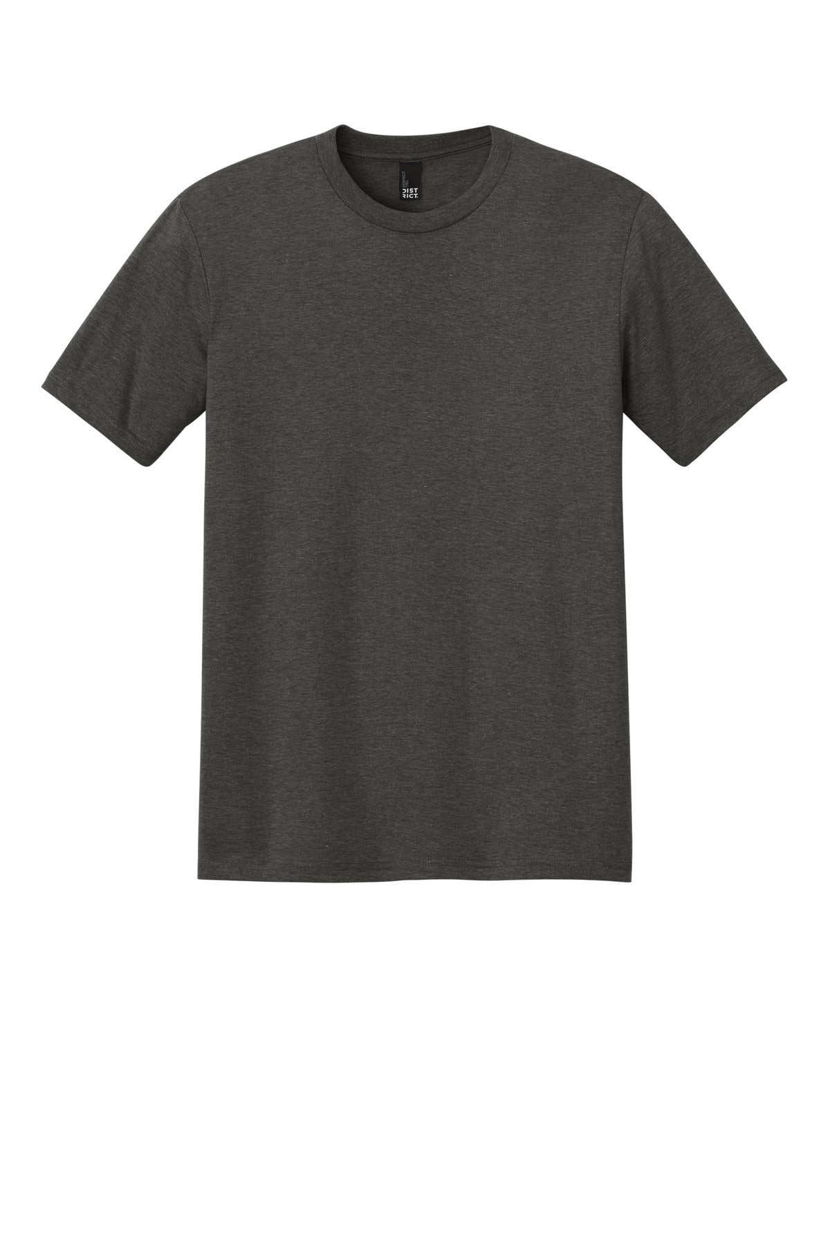 Custom Embroidered District T-Shirts  in Heathered Charcoal