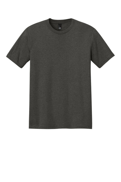 Custom Embroidered District T-Shirts  in Heathered Charcoal