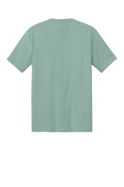 Custom Embroidered District T-Shirts  in Heathered Dusty Sage