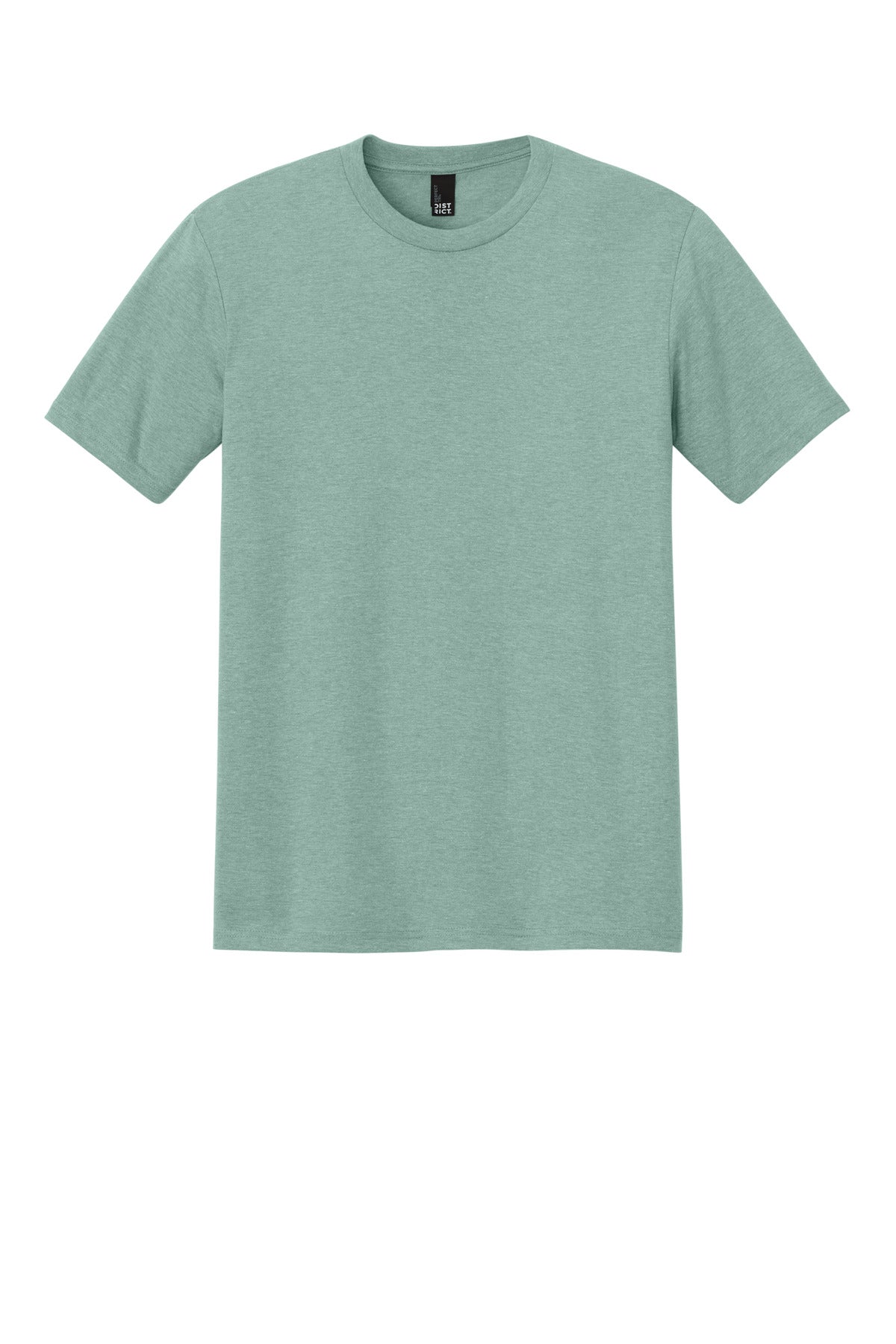 Custom Embroidered District T-Shirts  in Heathered Dusty Sage