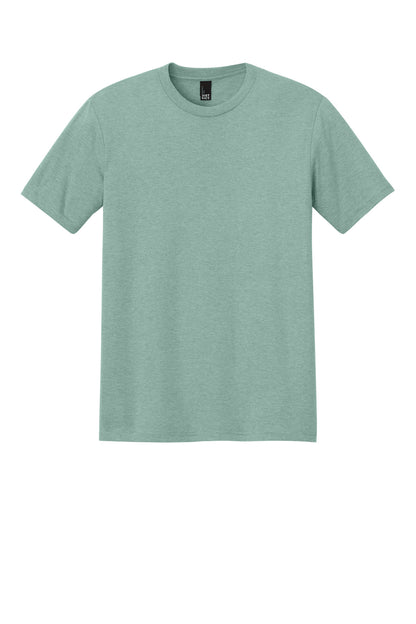Custom Embroidered District T-Shirts  in Heathered Dusty Sage