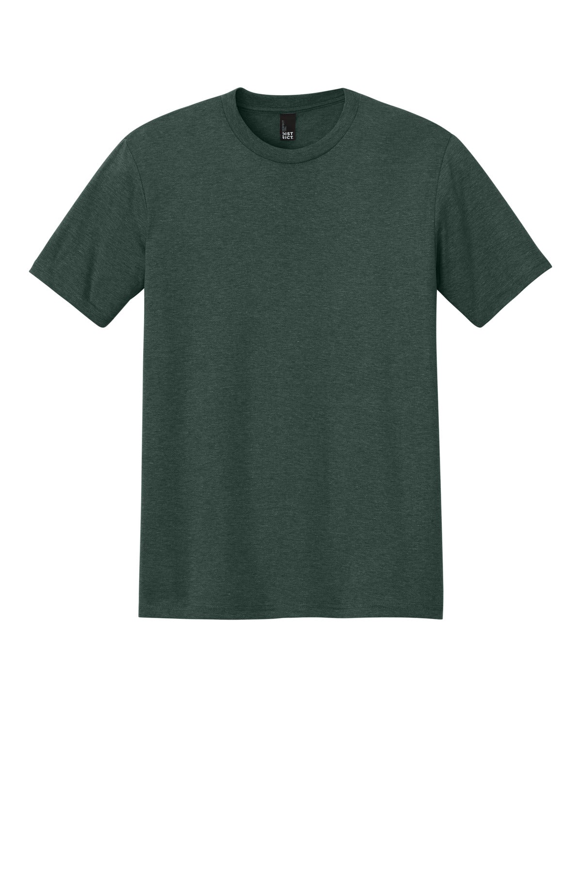 Custom Embroidered District T-Shirts  in Heathered Forest Green