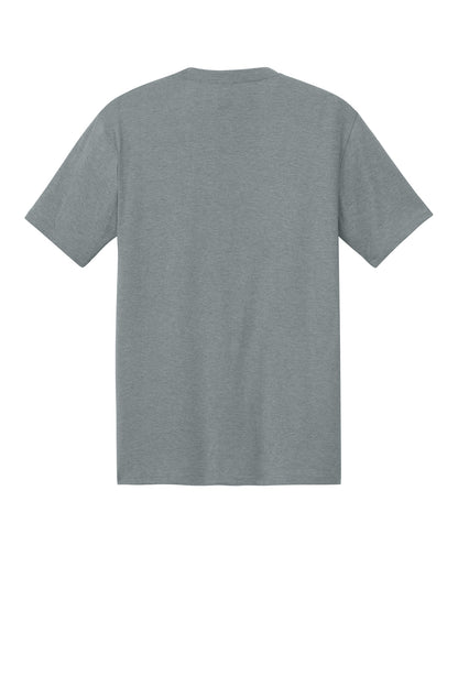 Custom Embroidered District T-Shirts  in Heathered Grey