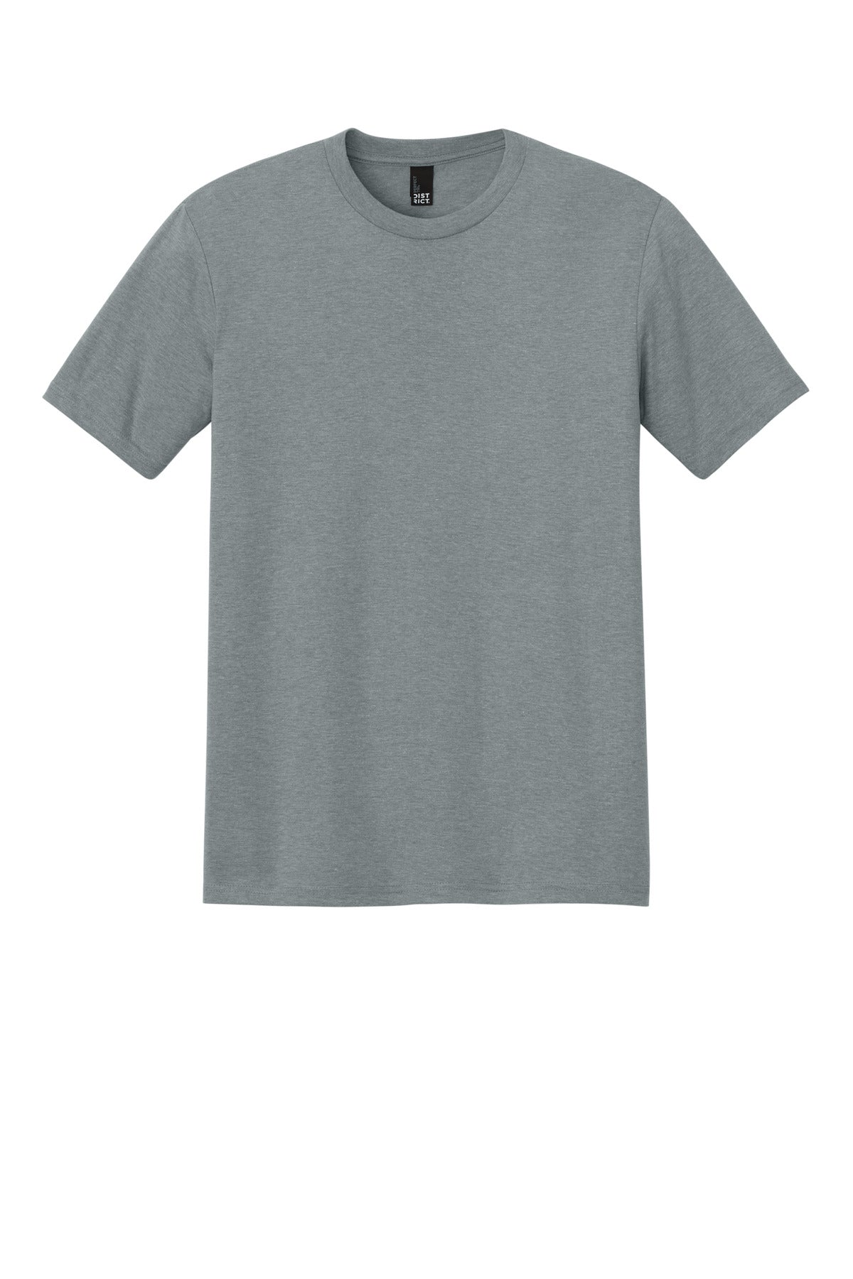Custom Embroidered District T-Shirts  in Heathered Grey
